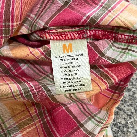 Vigoss Button Down Shirt with Western Flair embroidered flowers size medium - Picture 8 of 8